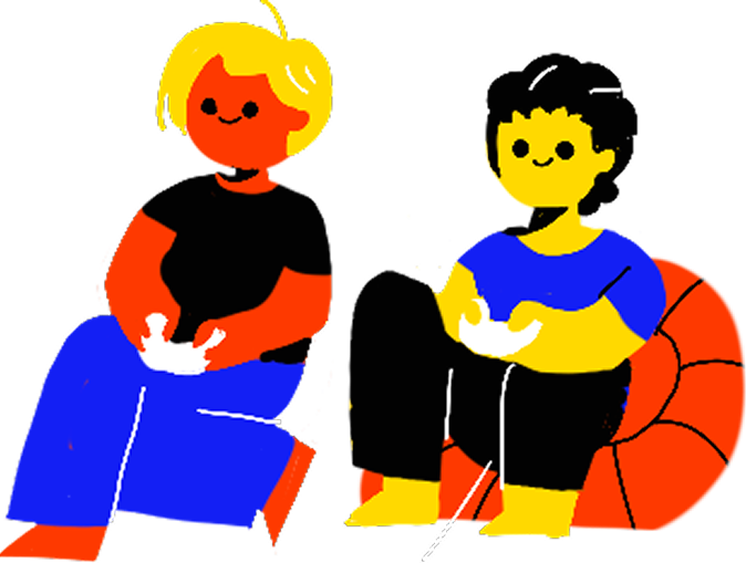 Gaming La Kour couch gaming illustration