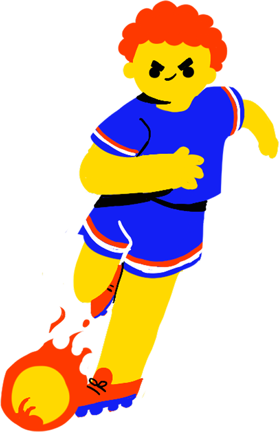 Gaming La Kour football player illustration