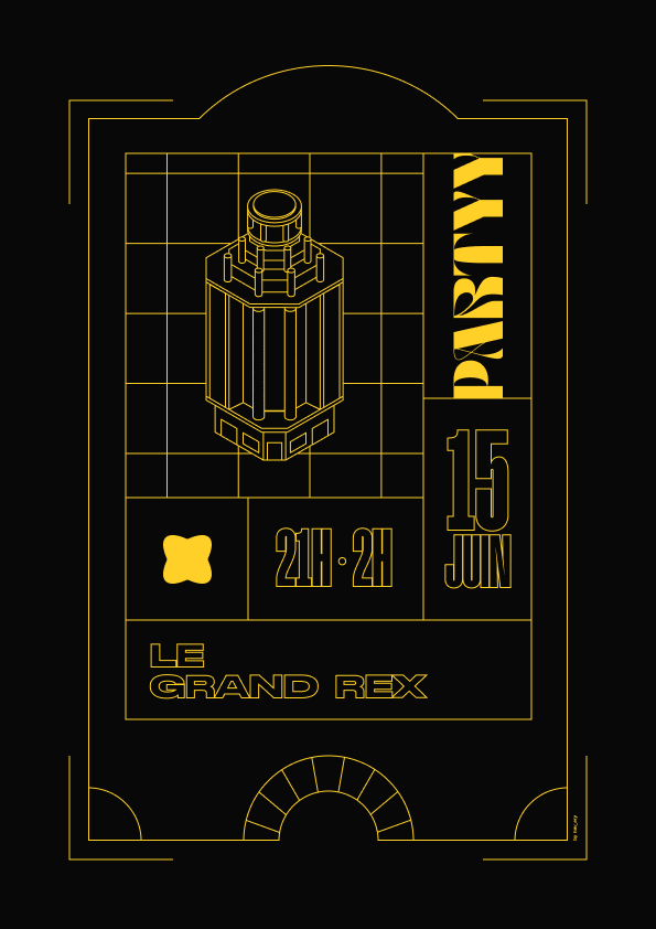 Glady Grand Rex dark event poster