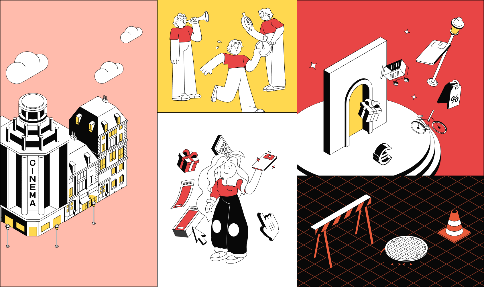 Glady colour typography and illustration system